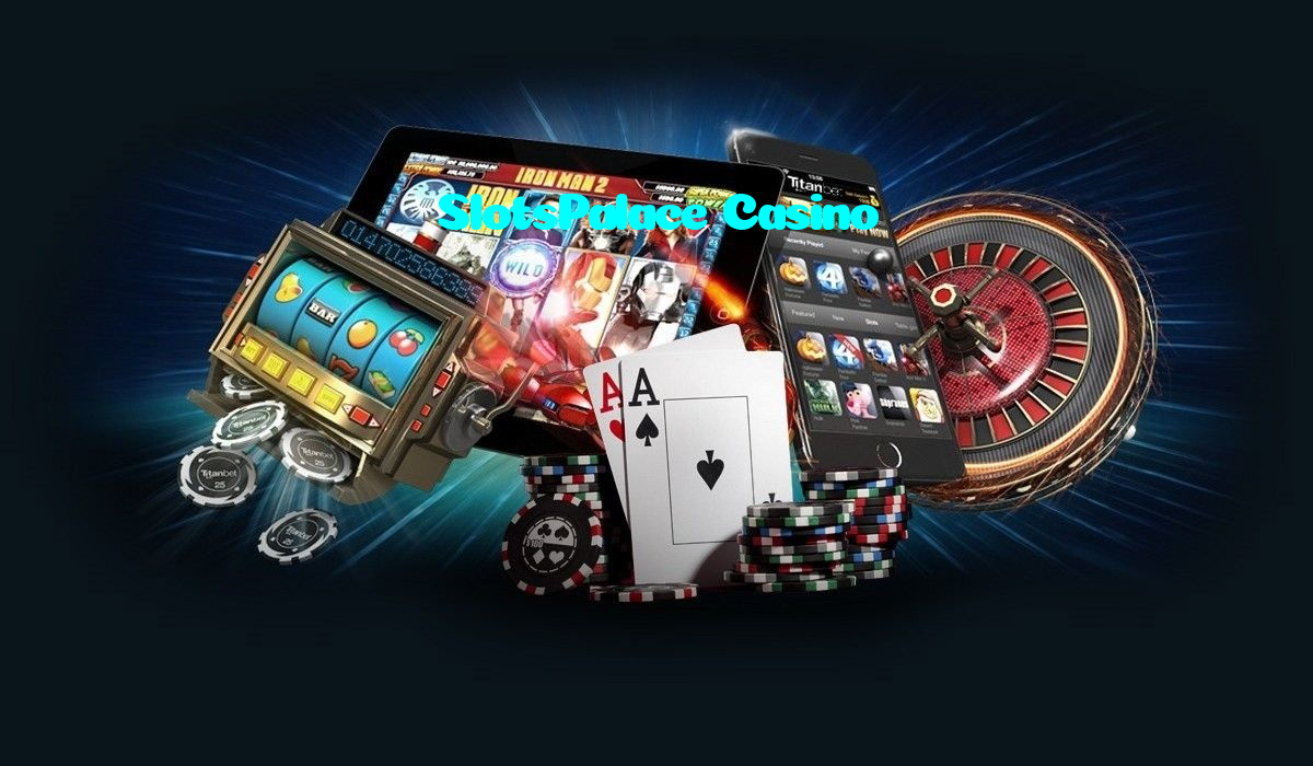 SlotsPalace Casino casino presented on mobile device in Pakistan with slots and live games